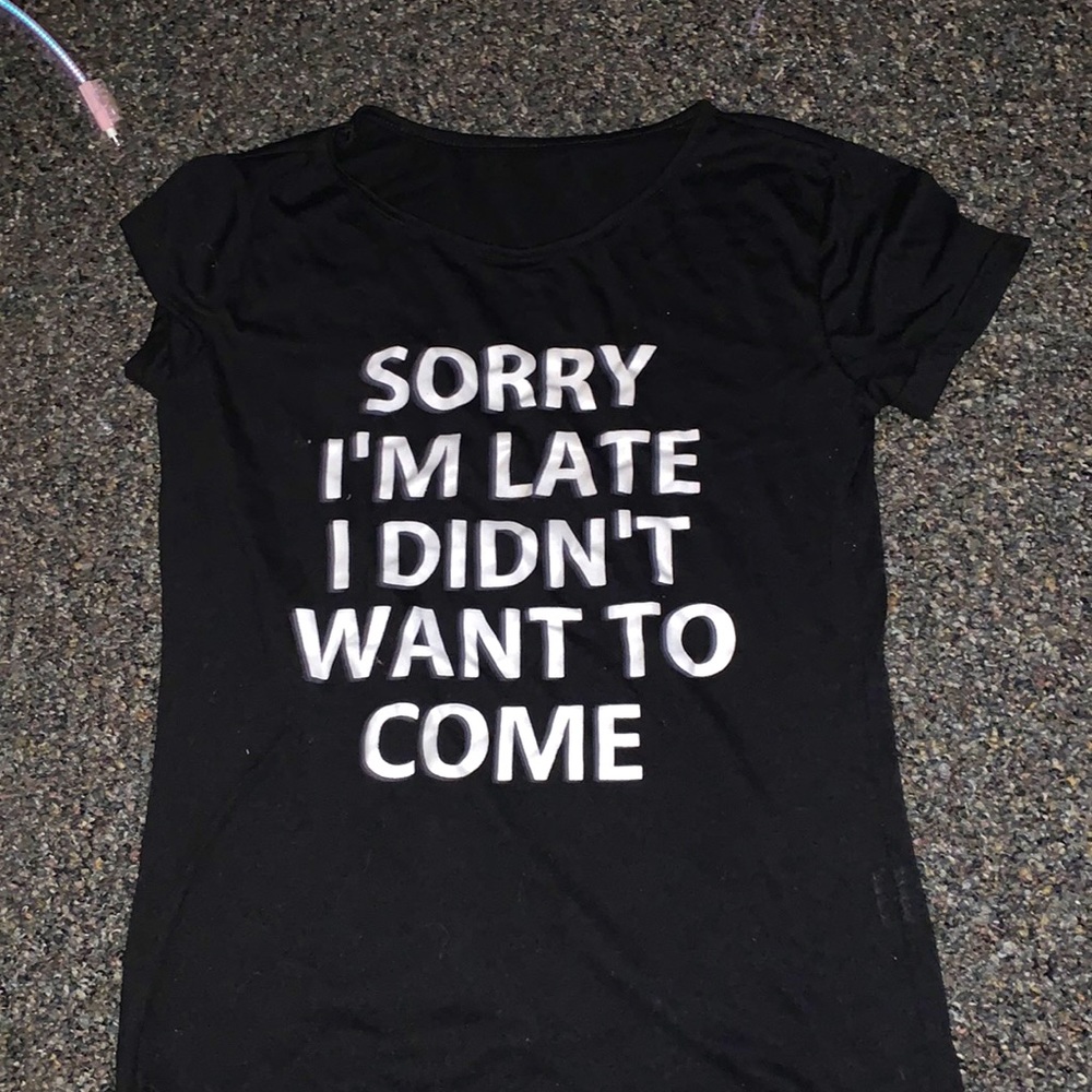 Black shirt for school or work